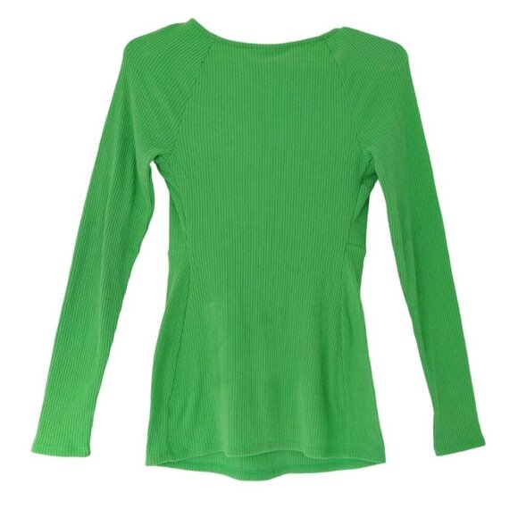 Isabel, long-sleeved blouse, for women, Polyester, Spandex, Green, Size S, NWT - Picture 2 of 5